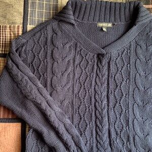 Toad & Co Blue Cropped Sweater